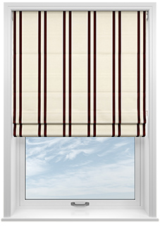 Winnies Stripe, Russet - Roman Blind